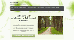 Desktop Screenshot of lisawaldtherapist.com